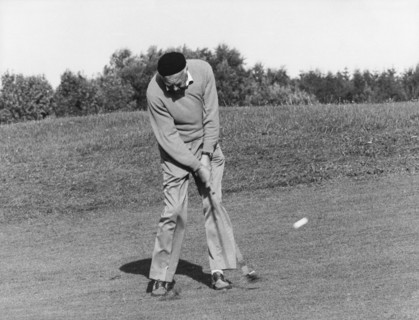 Prince Bertil of Sweden playing golf, Båstad, Sweden, 1973. Artist: Unknown