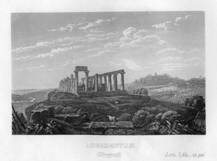 Agrigento, Sicily, Italy, c1833. Artist: Unknown