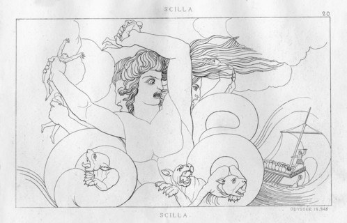 Scylla, the sea monster, c1833. Artist: Unknown