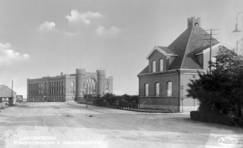 The power station and the office of the gasworks, Landskrona, Sweden, 1925. Artist: Unknown