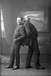 Posed friends, photographed in Carl Christersson's studio, Landskrona, Sweden, 1910. Artist: Unknown