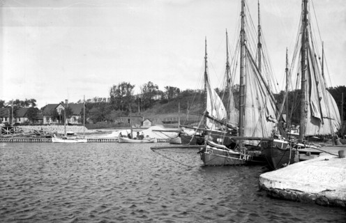 The harbour of Bäckviken, Isle of Ven, Sweden, 1925. Artist: Unknown