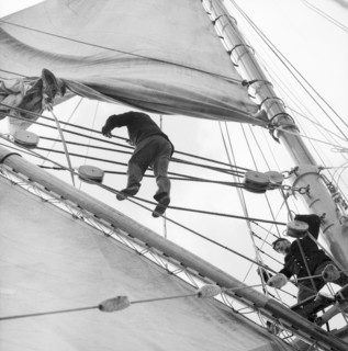'Gladan', Swedish Navy training ship, 1958. Artist: Unknown