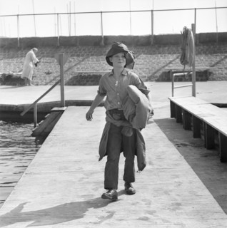 A boy on the jetty, Borstahusen, Landskrona, Sweden, 1964. Artist: Unknown