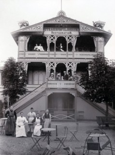 Seaside pavilion restaurant, Landskrona, Sweden, 1895. Artist: Unknown