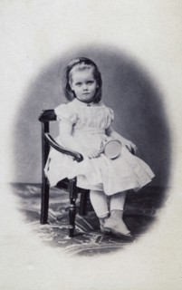 Studio portrait of a 4 year old girl, 1869. Artist: Unknown