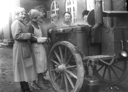 Members of the Womens's Army Auxiliary Corps cooking at a field kitchen, Sweden, 1933. Artist: Unknown
