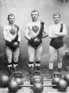 Strongmen at the Thule Athletic Club, Trelleborg, Sweden, 1898. Artist: Unknown
