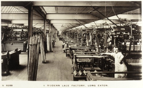 'A modern lace factory, Long Eaton', Derbyshire, c1910-1912. Artist: Unknown