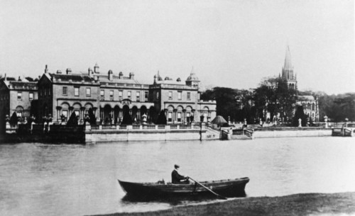 Clumber House and lake, Nottinghamshire, c1900s. Artist: Unknown