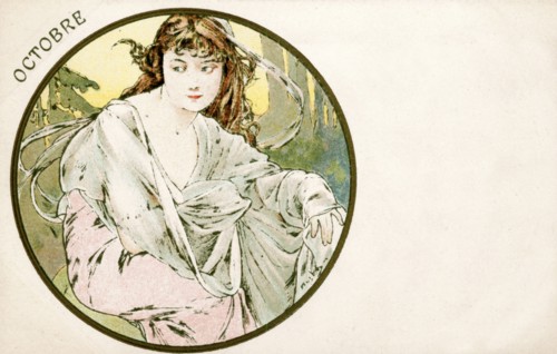 'October', 1900. Artist: Alphonse Mucha
