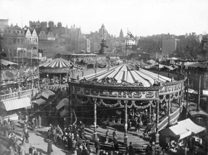 Goose Fair, Market Place, Nottingham, Nottinghamshire, 1926. Artist: Henson & Co