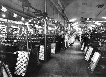 Interior of Litton Mill, Derbyshire, 1933. Artist: Unknown