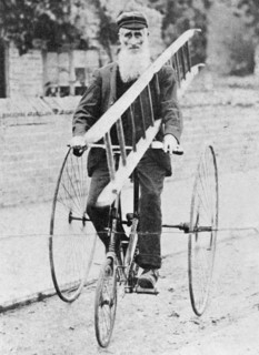 Mr Caunt, the lamplighter, Retford, Nottinghamshire, c1900. Artist: Unknown