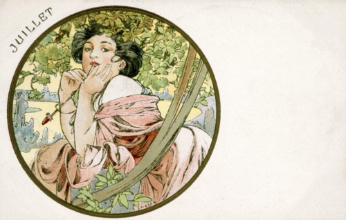 'July', 1900. Artist: Alphonse Mucha