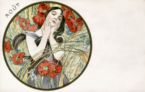 'August', 1900. Artist: Alphonse Mucha