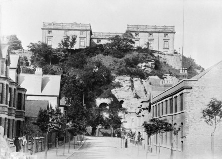 Nottingham Castle from the west, Nottinghamshire, c1890(?). Artist: Samuel Kirk
