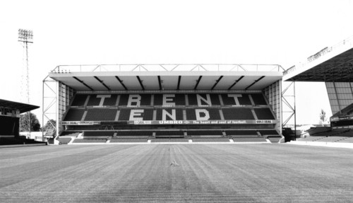 Trent End Stand, the City Ground, Nottingham Forest Football Club stadium, Nottinghamshire, 1995. Artist: Ian Brown