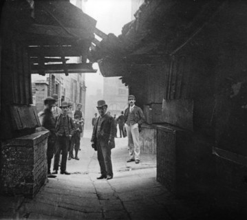 The Shambles, Chesterfield, Derbyshire, c1887. Artist: Unknown