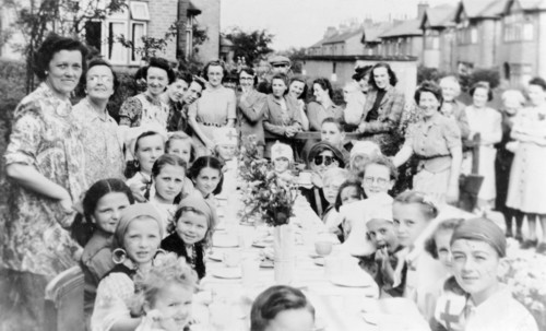 VE Day party, Park Avenue, Carlton, Nottingham, Nottinghamshire, May 1945. Artist: Unknown