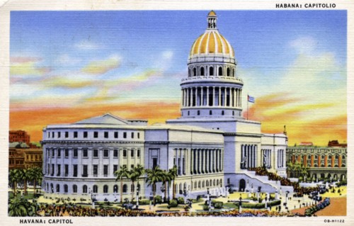 View of the Capitol Building, Havana, Cuba, 1940. Artist: Unknown