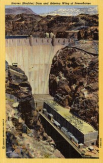 Hoover (Boulder) Dam, Arizona/Nevada, USA, 1940. Artist: Unknown