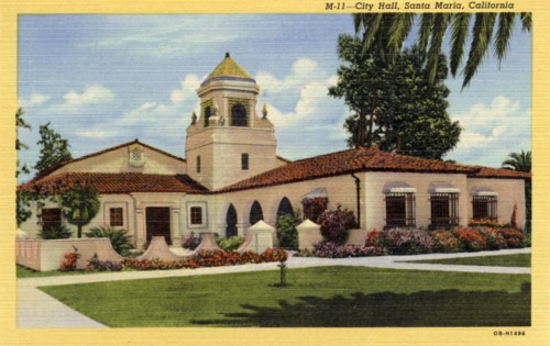 City Hall, Santa Maria, California, USA, 1940. Artist: Unknown