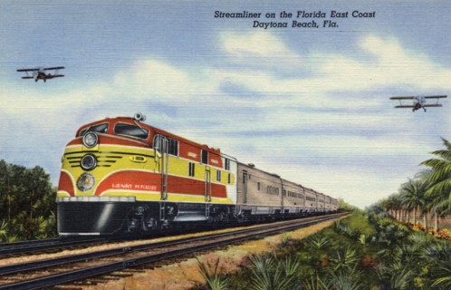 FEC Railway streamliner train Henry M Flagler, Florida, 1940. Artist: Unknown
