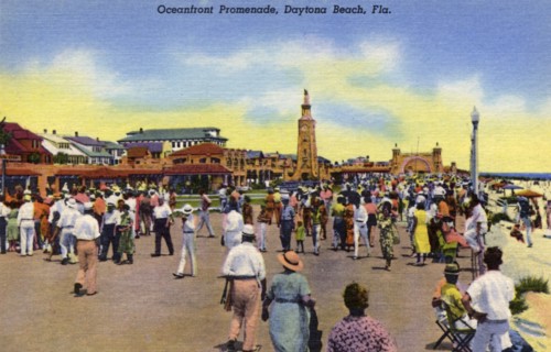 Oceanfront Promenade, Daytona Beach, Florida, USA, 1940. Artist: Unknown