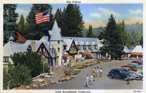 The Village, Lake Arrowhead, California, USA, 1940. Artist: Unknown