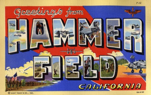 'Greetings from Hammer Field, California', postcard, 1943. Artist: Unknown