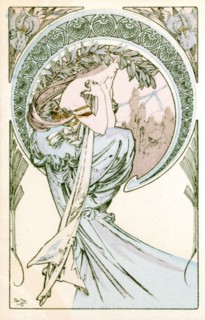 'Poetry', 1900. Artist: Alphonse Mucha