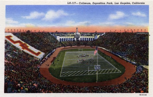 Coliseum, Exposition Park, Los Angeles, California, USA, 1941. Artist: Unknown