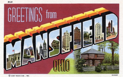 'Greetings from Mansfield, Ohio', postcard, 1941. Artist: Unknown