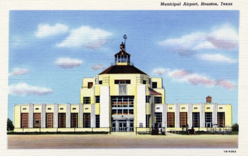 Art Deco style terminal building, Municipal Airport, Houston, Texas, USA, 1941. Artist: Unknown