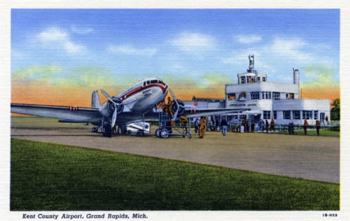 Kent County Airport, Grand Rapids, Michigan, USA, 1941. Artist: Unknown