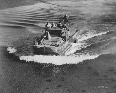 GMC DUKW amphibious vehicle, Fort Sheridan, Illinois, USA, 1940s. Artist: Unknown