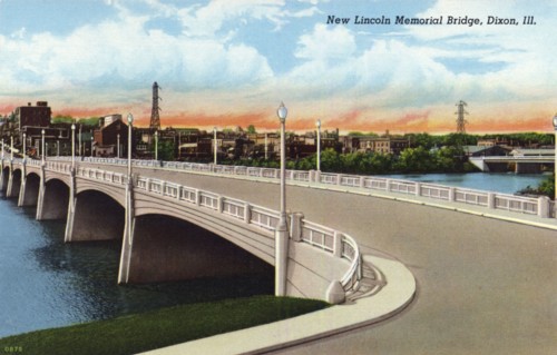 New Lincoln Memorial Bridge, Dixon, Illinois, USA, 1940. Artist: Unknown
