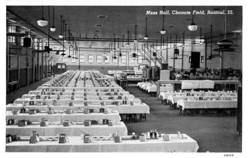Mess hall, Chanute airfield, Rantoul, Ilinois, USA. Artist: Unknown
