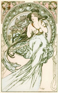 'Music', 1900. Artist: Alphonse Mucha