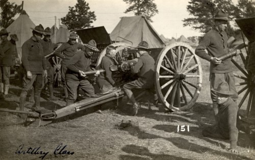 Artillery class, Fort Sheridan, Illinois, USA, 1905. Artist: Unknown