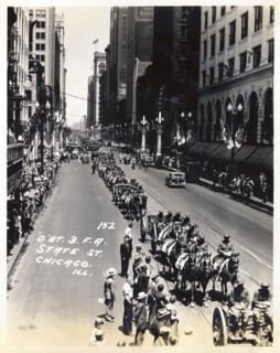 Field Artillery on State Street, Chicago, Illinois, USA, 1930. Artist: Unknown