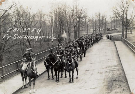 Troops of E Battalion, 3rd Field Artillery Regiment, Fort Sheridan, Illinois, USA, 1930. Artist: Unknown