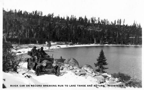 Buick car on a record breaking run to Lake Tahoe and return, midwinter 1912. Artist: Unknown