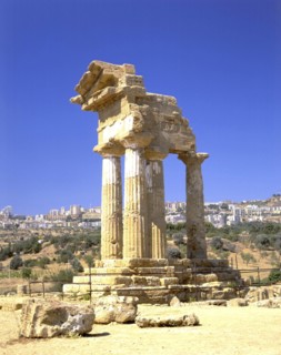 Temple of Dioscuri, Agrigento, Sicily, Italy.