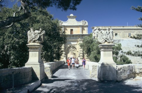 Main gate, Mdina, Malta.  Erected in 1724 by Grand Master De Vilhena.
