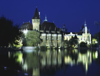Vajdahunyad castle in the city park, Budapest, Hungary.