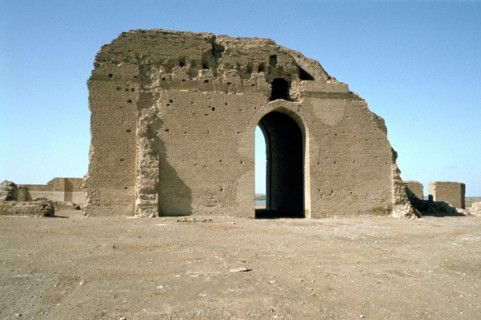 Doorway overlooking the River Tigris, ruins of the Caliph's Palace, Samarra, Iraq, 1977.