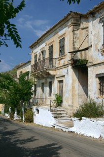 Street, Assos, Kefalonia, Greece.