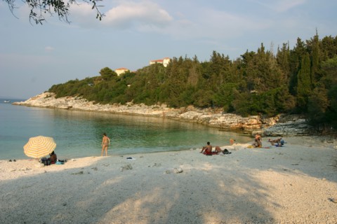 Dafnoudi Beach near Fiscardo, Kefalonia, Greece.
